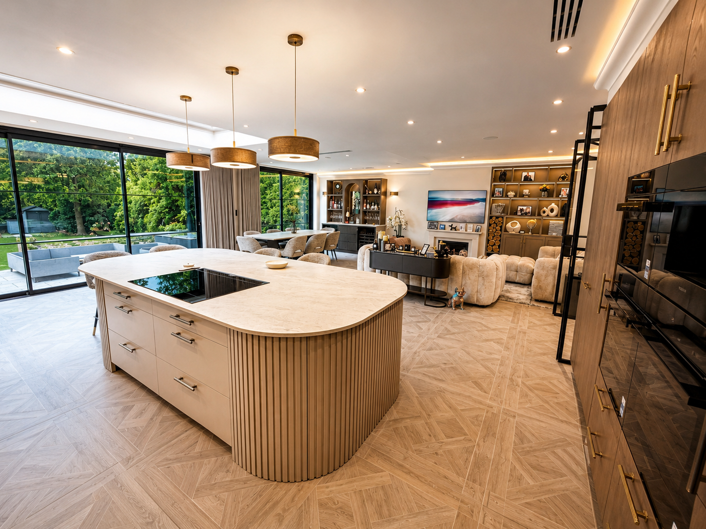Open-plan kitchen
