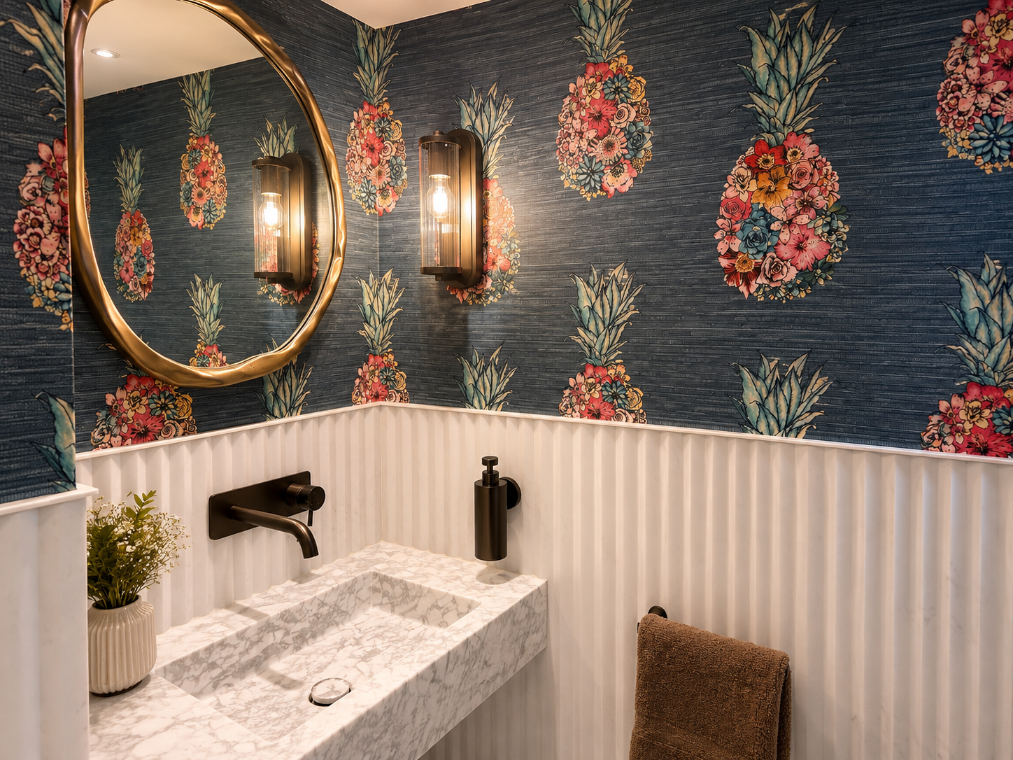 Statement powder room